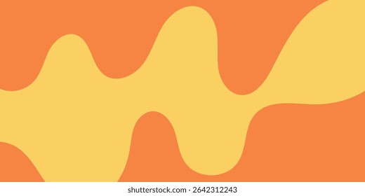 Un fondo abstracto ondulado mínimo con colores pastel, inspirado en el estilo retro de los años 60 y 70. Ilustración vectorial.