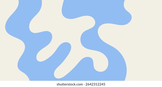 A minimal wavy abstract background with pastel colors, inspired by 60s and 70s retro style.Vector illustration.