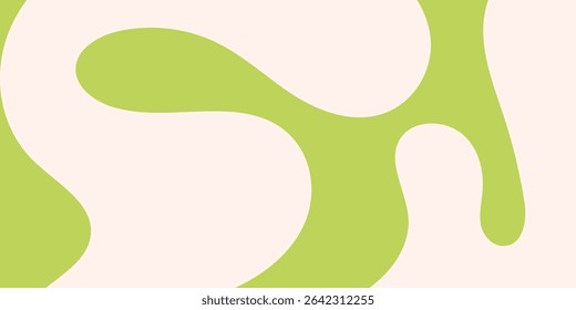 A minimal wavy abstract background with pastel colors, inspired by 60s and 70s retro style.Vector illustration.