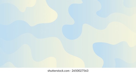 Ein minimaler wellenförmiger abstrakter Hintergrund mit Pastellblau und Cremefarben abstrakt