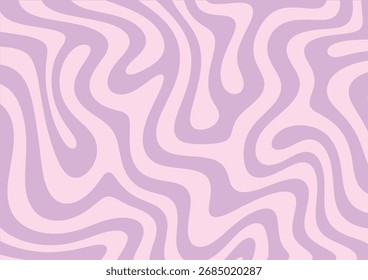 Un fondo abstracto ondulado mínimo con colores azul pastel y crema, inspirado en el estilo retro de los años 60 y 70. Fondo groovy con Formas onduladas abstractas psicodélicas. Ilustración vectorial 