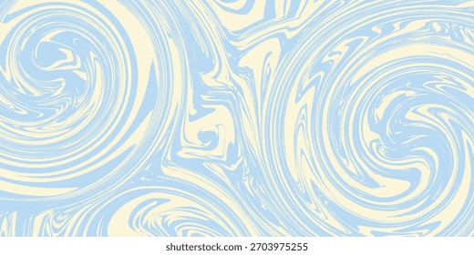 A minimal wavy abstract background with pastel blue and cream colors, inspired by 60s and 70s retro style.
