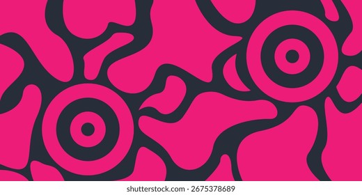 Un fondo abstracto ondulado mínimo con colores púrpuras, inspirado en el estilo retro de los años 60 y 70