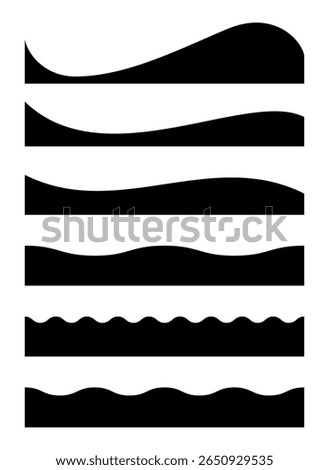 Minimal Wavy Dividers Set Shapes