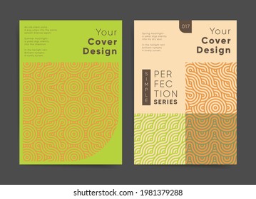 Minimal wavy lines geometric presentation set. Geometric poster or book cover. Vector A4 wavy simple design for brochure, poster, banner, card, flyer. Simple backdrop waves cover design template.