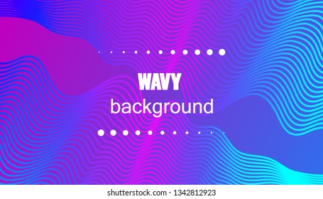 Minimal wavy lines trend abstract background. Geometric gradient shapes design. Modern vector for cover, poster, website, card and social media.