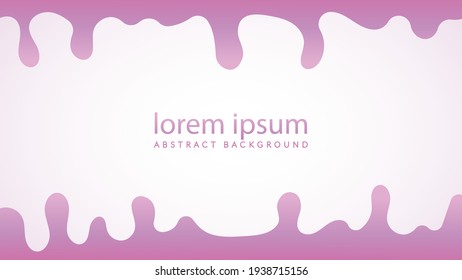 Minimal wache, flüssige Vektorgrafik. Pastellrosa Farbverlauf. Abstrakte Droplets Hintergrund Design-Vorlage mit Leerzeichen. 