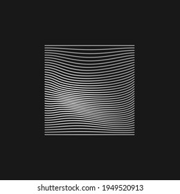Minimal wavy square lines background