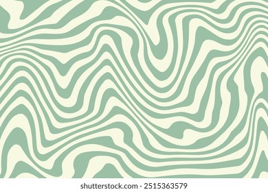 Fondo de patrón sin fisuras de Fondo de pantalla ondulado mínimo. Color verde.