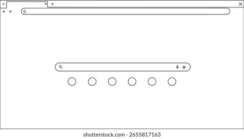 Design mínimo de interface de navegador da Web para UI UX e modelos de site	