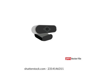 Minimal Web camera vector on a white background. Vector illustration. web camera icon. Design Template, security camera icons, video surveillance, cctv sign set
