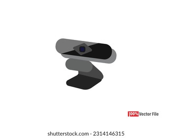 Minimal Web camera vector on a white background. Vector illustration. web camera icon. Design Template, security camera icons, video surveillance, cctv sign set