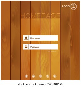 Minimal Web Template. Background for a homepage. layout