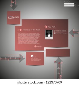 Minimal Website Design Template Vector