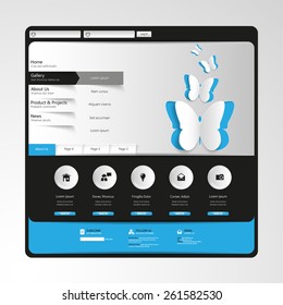 Minimal Website Template Design 