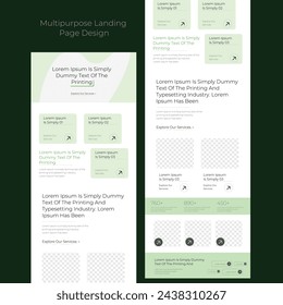 Minimal website ui template design