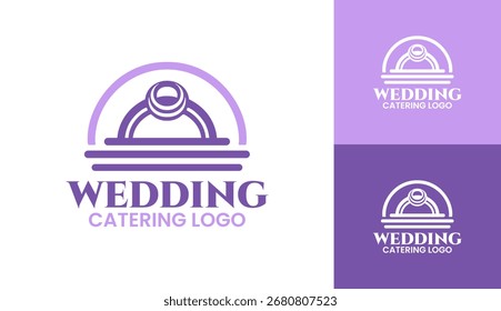 Un logotipo de catering de boda mínimo diseñado para recepciones elegantes, eventos de lujo y servicios de catering premium.
