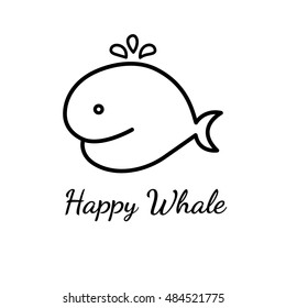 Minimal whale logo icon.