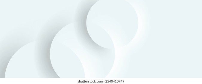 minimal white abstract background with overlapping circle