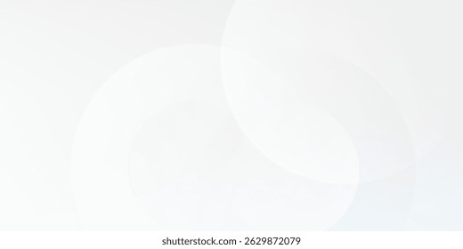 Minimal white abstract background with soft gradient circles and smooth curves, clean and elegant modern design, ideal for business or technology themes.