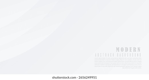 Minimal White Abstract Background with Soft Gradient Curves

