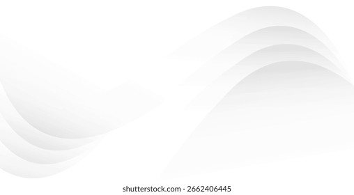 Minimal White Abstract Background with Soft Gradient Waves