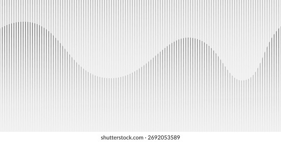 Fondo abstracto blanco mínimo con líneas de Vertical onduladas suaves que crean una textura fluida suave. Patrón de degradado elegante perfecto para diseños modernos, Anuncios, carteles o presentaciones.

