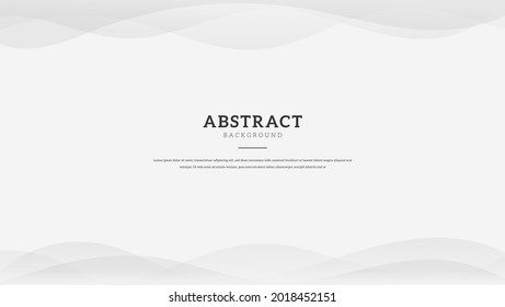 Minimal White Abstract Flowing Wavy Shape Background, Good For Banner. Frame Or Presentation