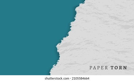 Minimal White Abstract Paper Ripped Design In Blue Background