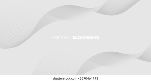 Fondo abstracto blanco mínimo de la onda con las líneas fluidas lisas. Traje para el Anuncio, el Web, el cartel, el folleto, el folleto y la presentación