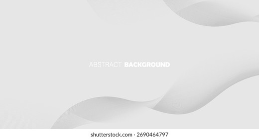 Fundo de onda abstrata branco mínimo com linhas de fluxo suaves. design moderno criativo moderno na moda