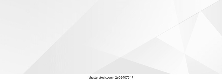 Minimal white background with layered polygonal and triangular abstract shapes
