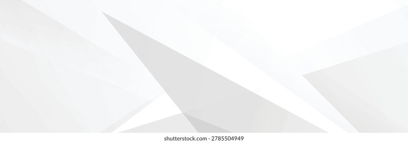 Minimal white background with sharp spike triangle geometric layers and high contrast gray shadow for bold modern design