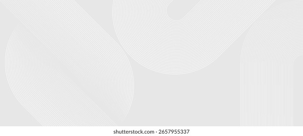 Fundo branco mínimo com padrão de linha curvada sutil. Design moderno abstrato, perfeito para branding, apresentações, web design, e projetos gráficos elegantes.
