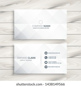 Minimal White Business Card Design Template