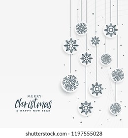 minimal white christmas background with snowflakes decoration minimal white christmas background with snowflakes decoration