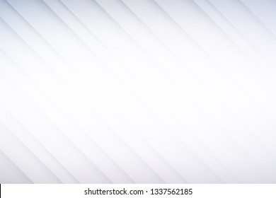 Minimal white cover design with copyspace. Abstract gradient diagonal stripes background. Vector geometric backdrop.