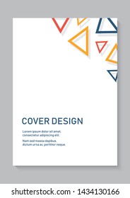 Minimal white cover design with triangle