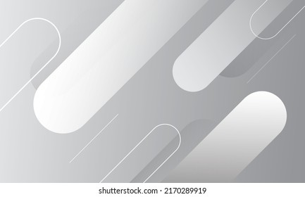 Minimal white geometric background. Dynamic shapes composition. Eps10 vector