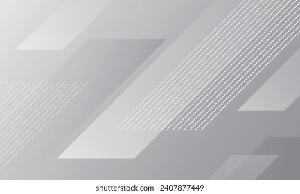 Minimal white geometric background. Dynamic shapes composition. Vector illustration