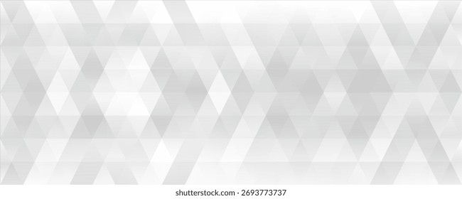 Fondo geométrico blanco mínimo con triángulos traslúcidos superpuestos que forman un patrón poligonal moderno. Ideal para diseño corporativo, temas tecnológicos, presentaciones.
