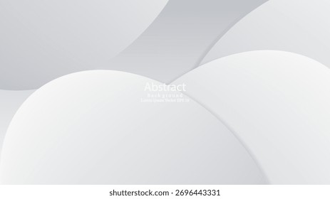 Fondo Abstractas blanco y gris mínimo con círculos superpuestos. Diseño de moda creativo moderno en Ilustración vectorial
