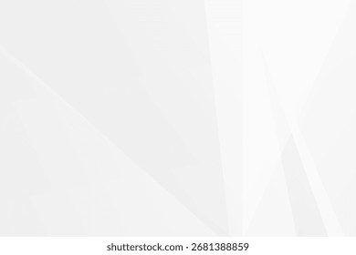 Minimal white and grey geometric background with polygons and gradients, vector EPS 10.