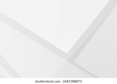 Fondo geométrico blanco y gris mínimo con polígonos y Gradientes, Vector EPS 10.