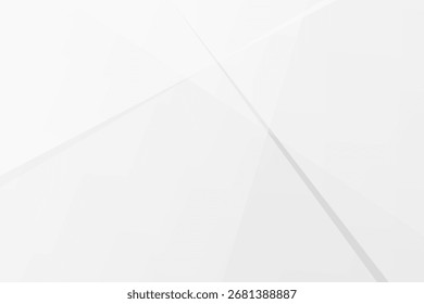 Minimal white and grey geometric background with polygons and gradients, vector EPS 10.