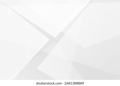 Minimaler weißer und grauer geometrischer Hintergrund mit Polygonen und Farbverläufen, Vektor EPS 10.