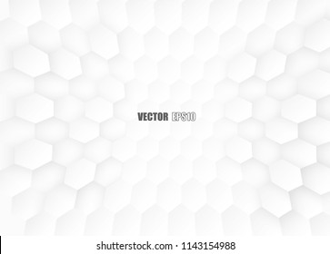 Minimal white hexagon background with soft shadows, clean and modern abstract design.