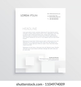 minimal white letterhead design template