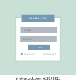 minimal white login form design template