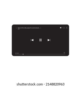 Minimal white style video player template design